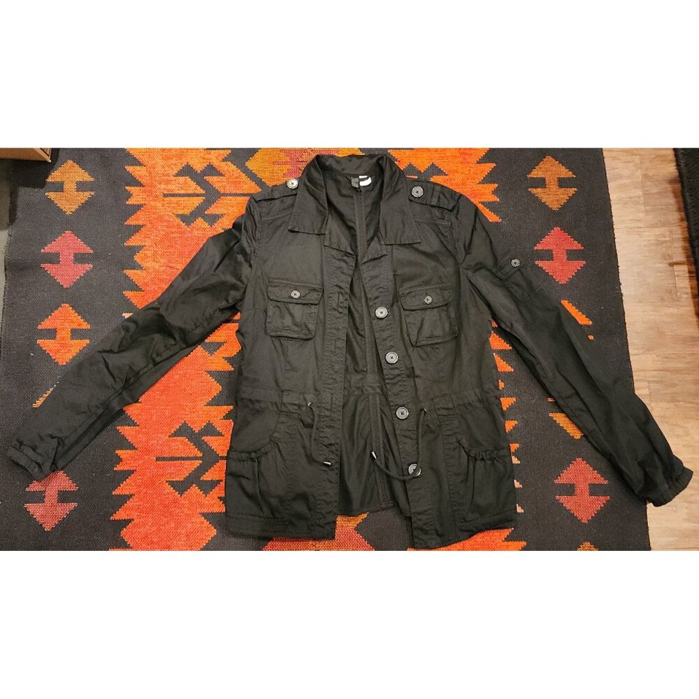NEW H&M Divided Womens Black Utility Jacket Size 12